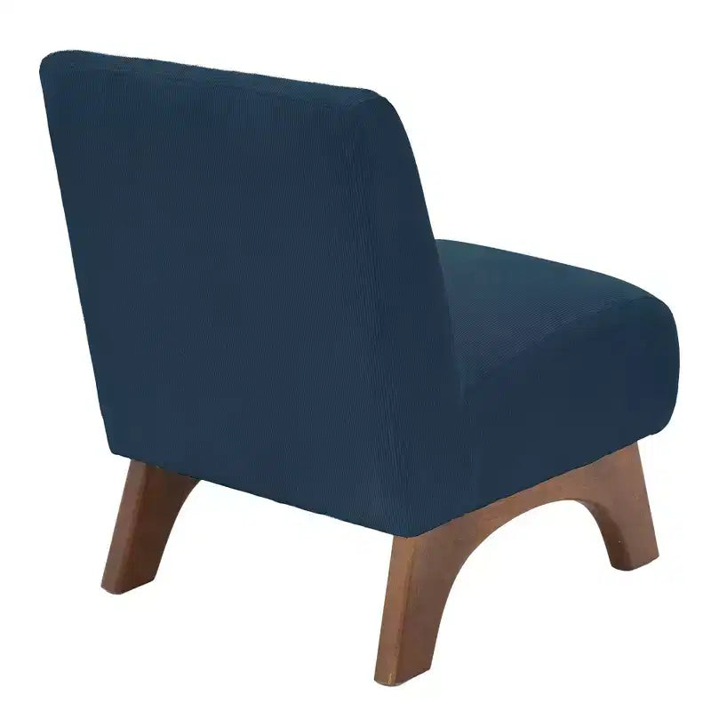 Hyleory Corduroy Upholstered Living Room Chair with Wood Legs, Modern Slipper Side Chair, Reading Chair for Living Room, Bedroom, Office, Small Space