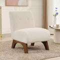 Hyleory Corduroy Upholstered Living Room Chair with Wood Legs, Modern Slipper Side Chair, Reading Chair for Living Room, Bedroom, Office, Small Space