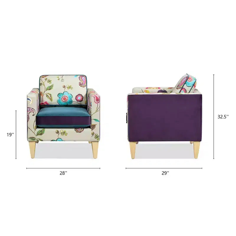 Jennifer Taylor Home Mamba 28 Patchwork Accent Chair