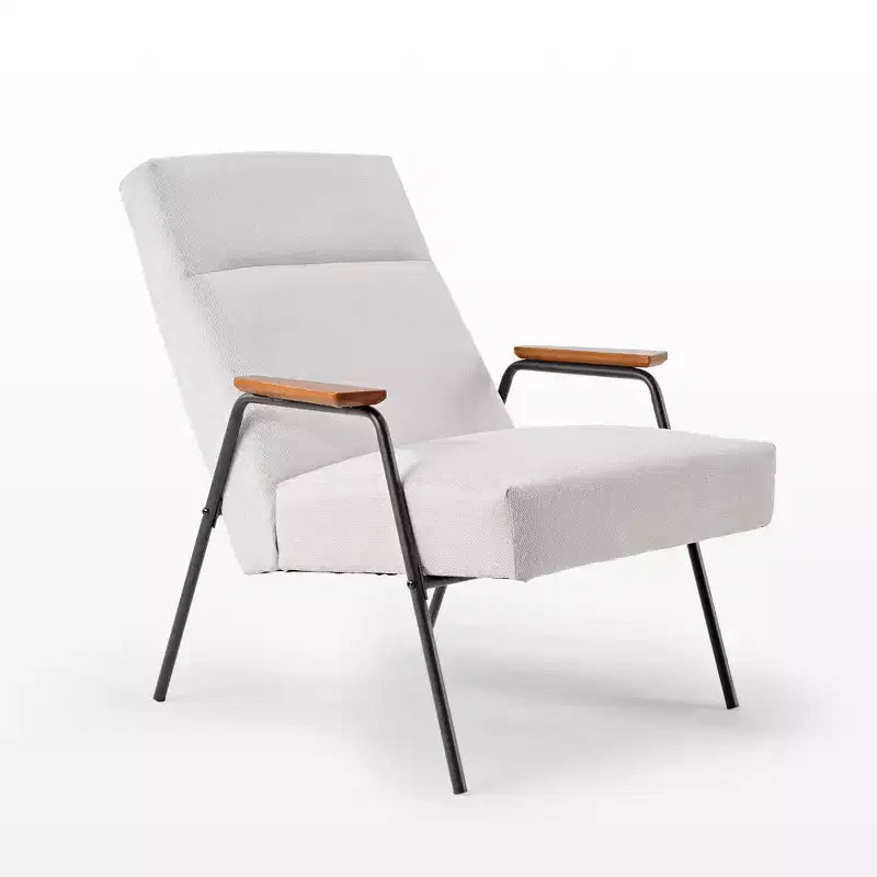 Lumina, Upholstered Lounge Chair with Armrest,29.72 W x 33.66 D x 34.05 H,White