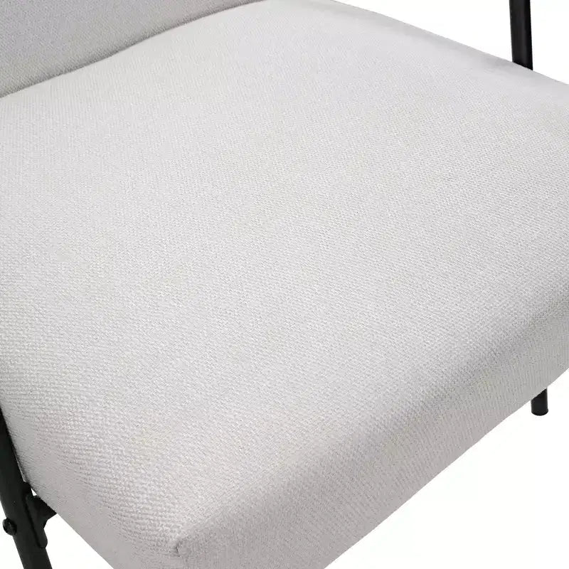 Lumina, Upholstered Lounge Chair with Armrest,29.72 W x 33.66 D x 34.05 H,White