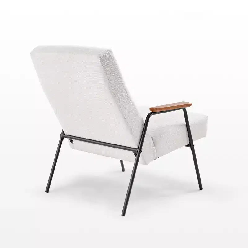 Lumina, Upholstered Lounge Chair with Armrest,29.72 W x 33.66 D x 34.05 H,White