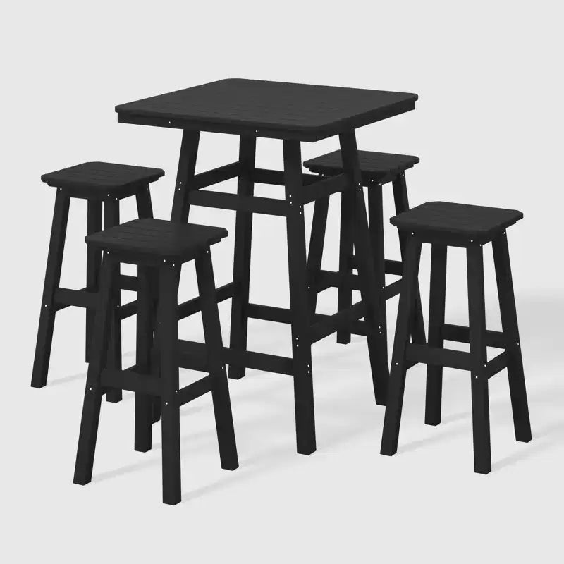WestinTrends Malibu All Weather Hdpe Outdoor Patio Bar Height Dining Set (5-Piece)