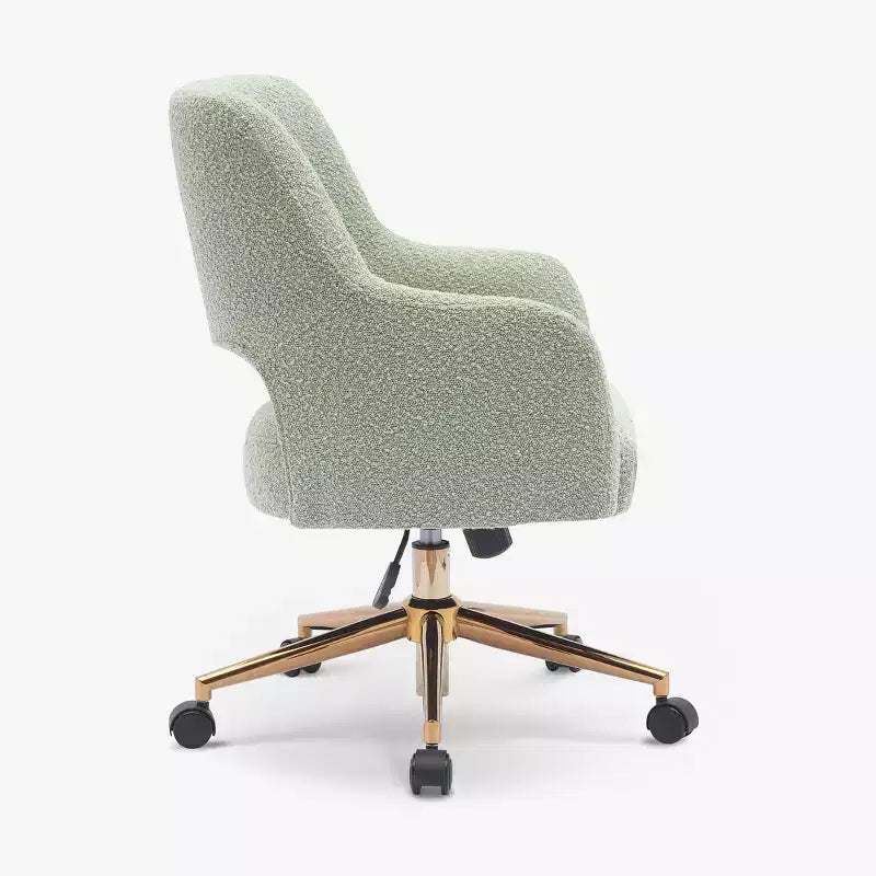 WestinTrends Genevieve Mid-Century Modern Swivel Office Chair With Wheels (Set Of 2), Desert Sage