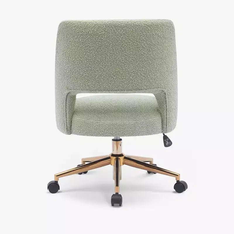 WestinTrends Genevieve Mid-Century Modern Swivel Office Chair With Wheels (Set Of 2), Desert Sage