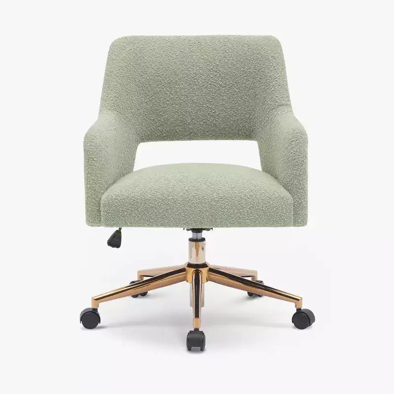 WestinTrends Genevieve Mid-Century Modern Swivel Office Chair With Wheels (Set Of 2), Desert Sage