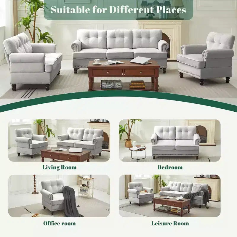 Fauteuil d'appoint Hyleory en chenille avec points de traction, chaise de canapé pour salon, chambre à coucher, bureau