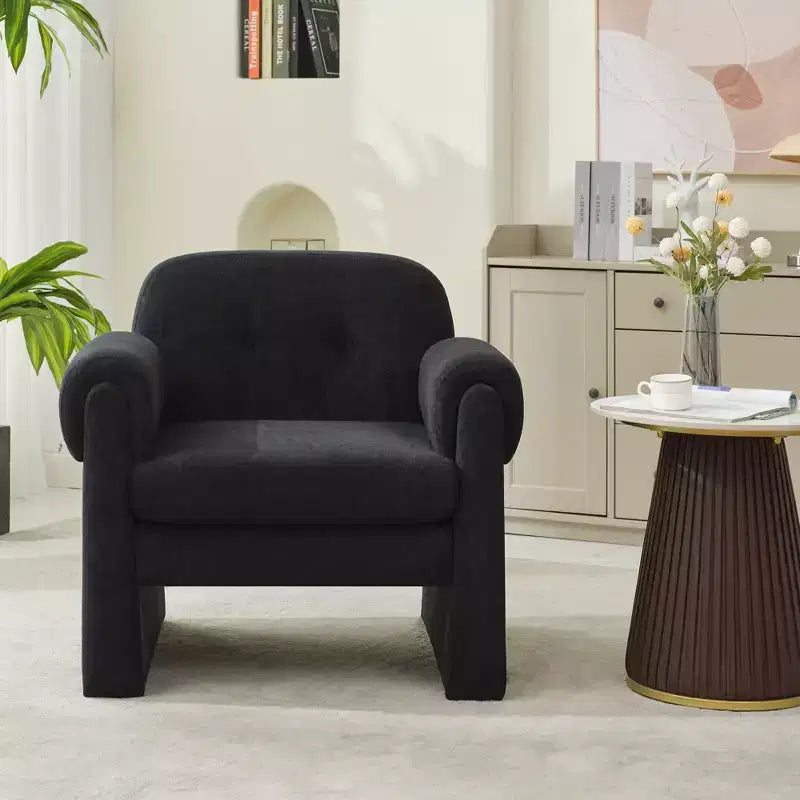 Hyleory Downy Fluffy Cloud Upholstered Accent Chair,Armchair for Bedroom Reception Area Reading Room Living Room