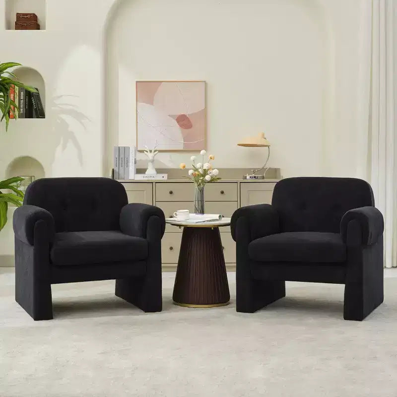 Hyleory Downy Fluffy Cloud Upholstered Accent Chair,Armchair for Bedroom Reception Area Reading Room Living Room
