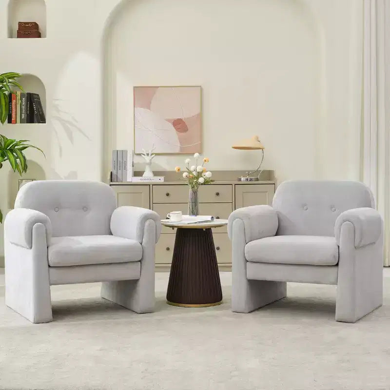 Hyleory Downy Fluffy Cloud Upholstered Accent Chair,Armchair for Bedroom Reception Area Reading Room Living Room