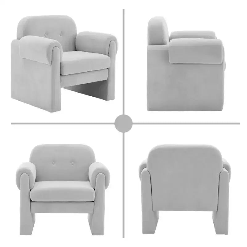 Hyleory Downy Fluffy Cloud Upholstered Accent Chair,Armchair for Bedroom Reception Area Reading Room Living Room