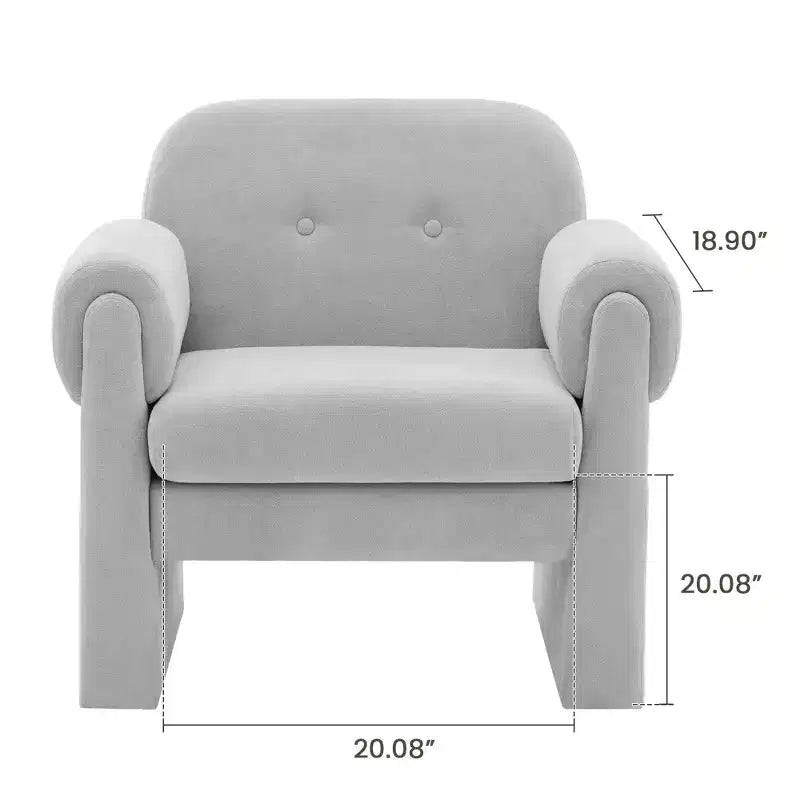 Hyleory Downy Fluffy Cloud Upholstered Accent Chair,Armchair for Bedroom Reception Area Reading Room Living Room