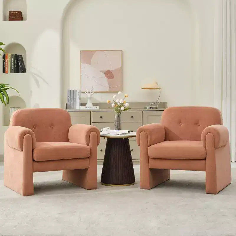 Hyleory Downy Fluffy Cloud Upholstered Accent Chair,Armchair for Bedroom Reception Area Reading Room Living Room