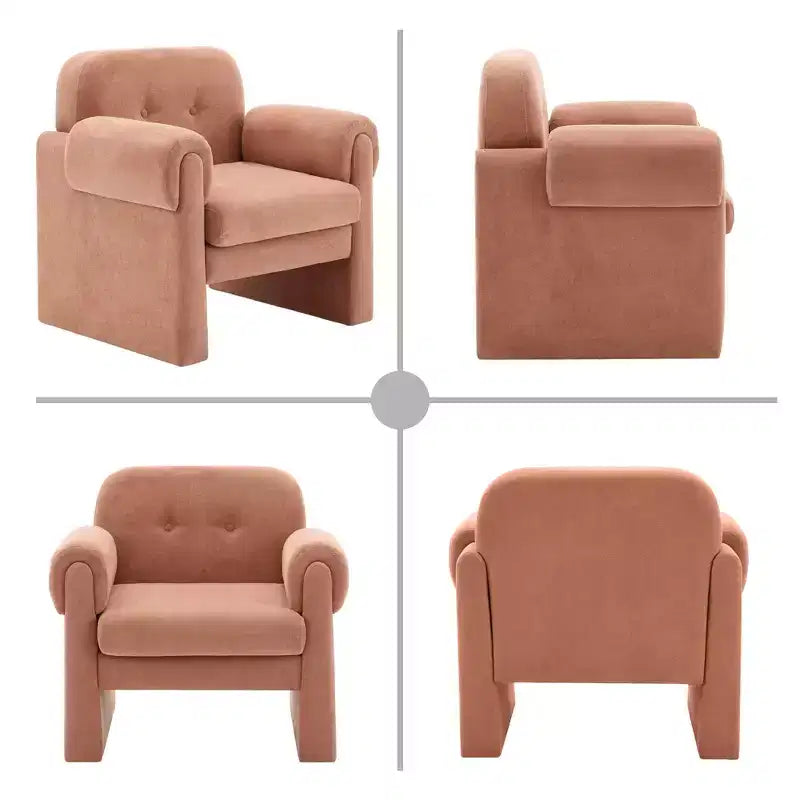Hyleory Downy Fluffy Cloud Upholstered Accent Chair,Armchair for Bedroom Reception Area Reading Room Living Room