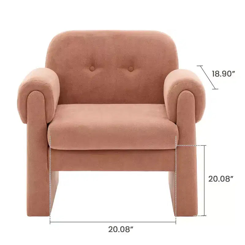 Hyleory Downy Fluffy Cloud Upholstered Accent Chair,Armchair for Bedroom Reception Area Reading Room Living Room