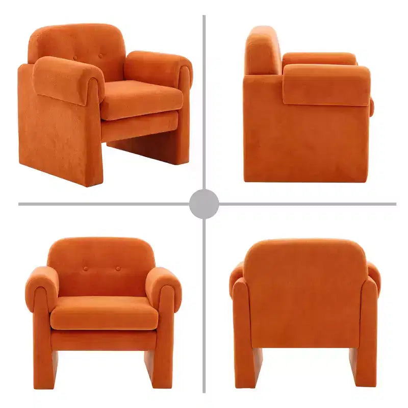 Hyleory Downy Fluffy Cloud Upholstered Accent Chair,Armchair for Bedroom Reception Area Reading Room Living Room