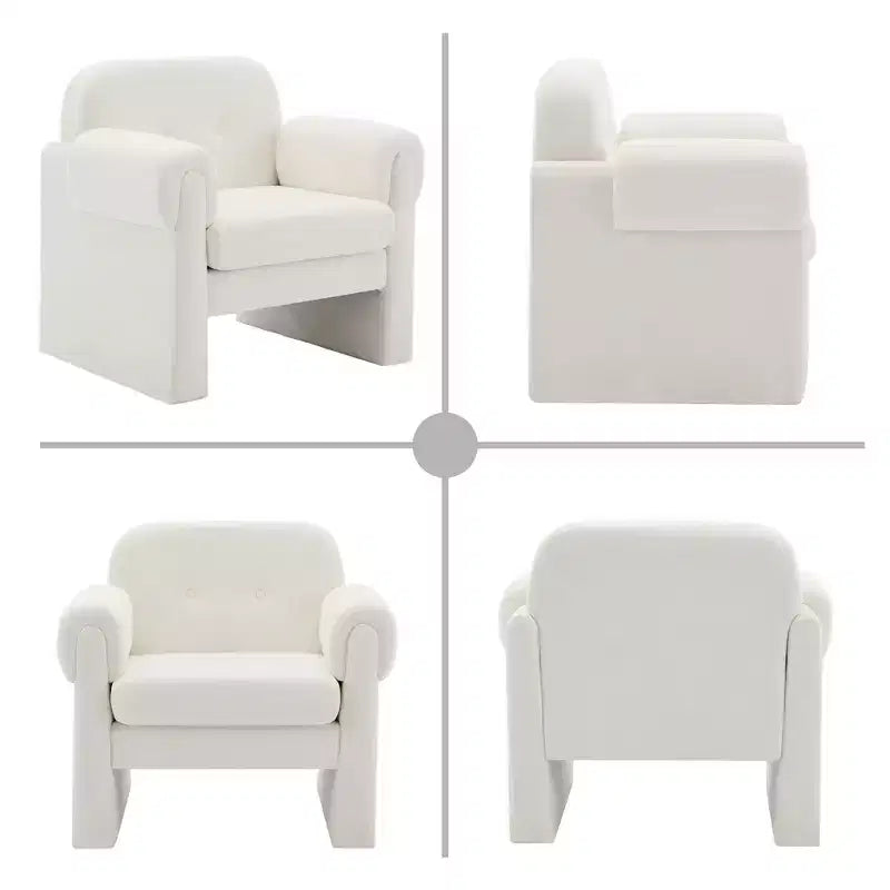 Hyleory Downy Fluffy Cloud Upholstered Accent Chair,Armchair for Bedroom Reception Area Reading Room Living Room