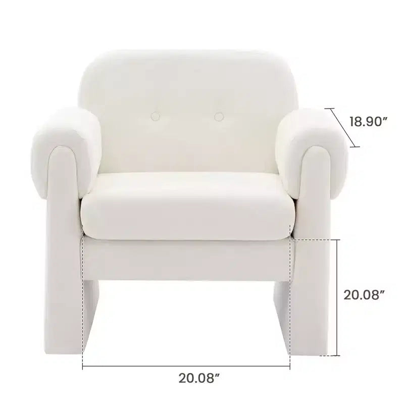 Hyleory Downy Fluffy Cloud Upholstered Accent Chair,Armchair for Bedroom Reception Area Reading Room Living Room