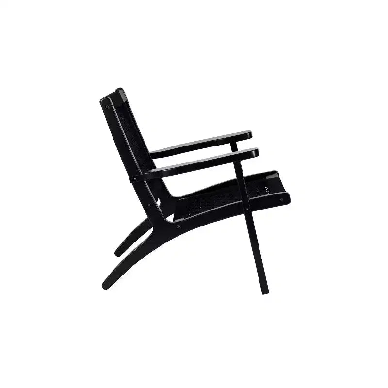 Boraam Harrison Hexagon Woven Black Rope Accent Chair