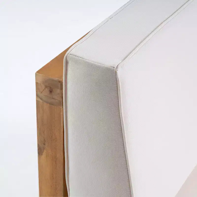 Ensemble causeuse et table d'extérieur GDFStudio Cascada en bois d'acacia avec coussins, teck/beige