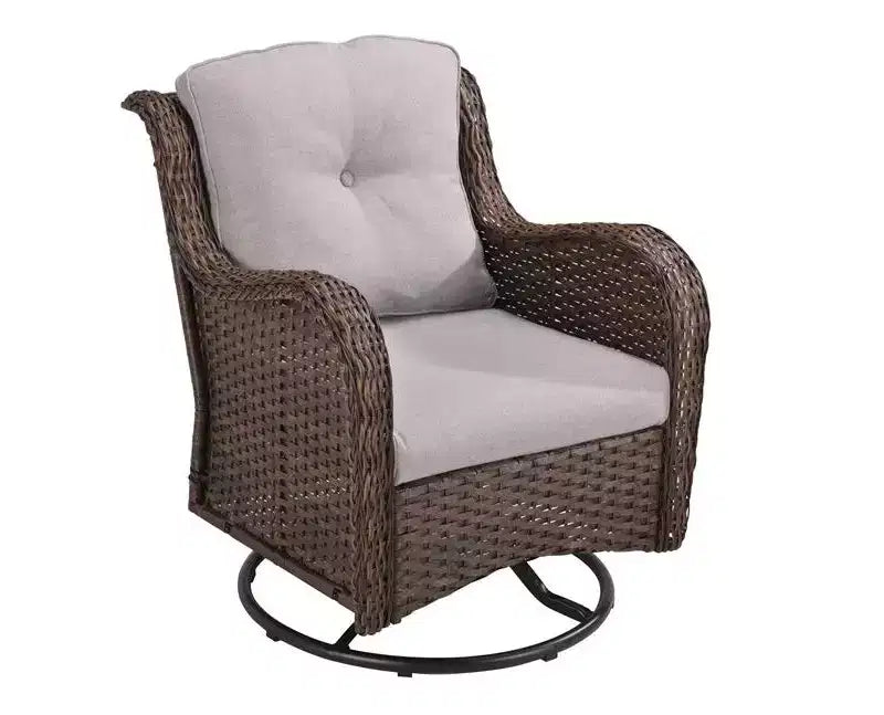 Ensemble de 3 fauteuils pivotants à bascule Jiallo