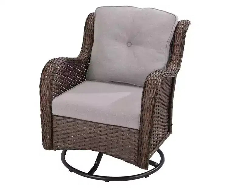 Ensemble de 3 fauteuils pivotants à bascule Jiallo