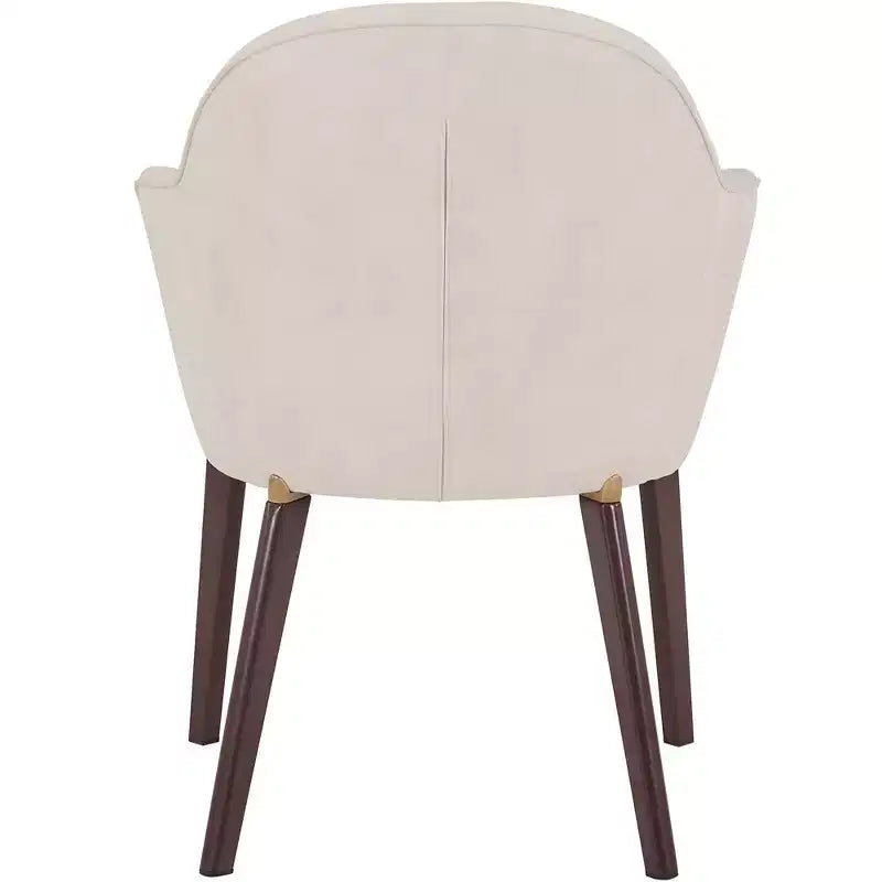 LeisureMod Elias Dining Chair  Upholstered Leather Or Velvet Seat with Powder-Coated Legs, Modern Kitchen, Dining Room, Cafe, Comfortable Seating
