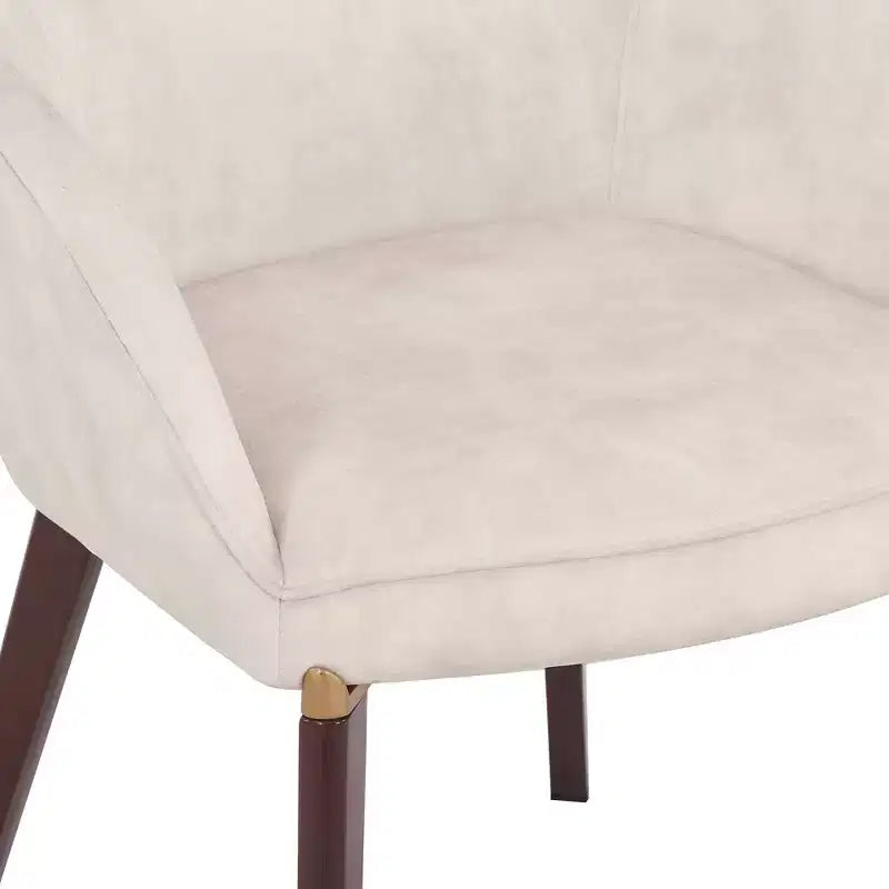 LeisureMod Elias Dining Chair  Upholstered Leather Or Velvet Seat with Powder-Coated Legs, Modern Kitchen, Dining Room, Cafe, Comfortable Seating