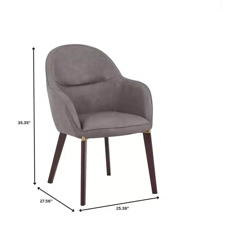 LeisureMod Elias Dining Chair  Upholstered Leather Or Velvet Seat with Powder-Coated Legs, Modern Kitchen, Dining Room, Cafe, Comfortable Seating