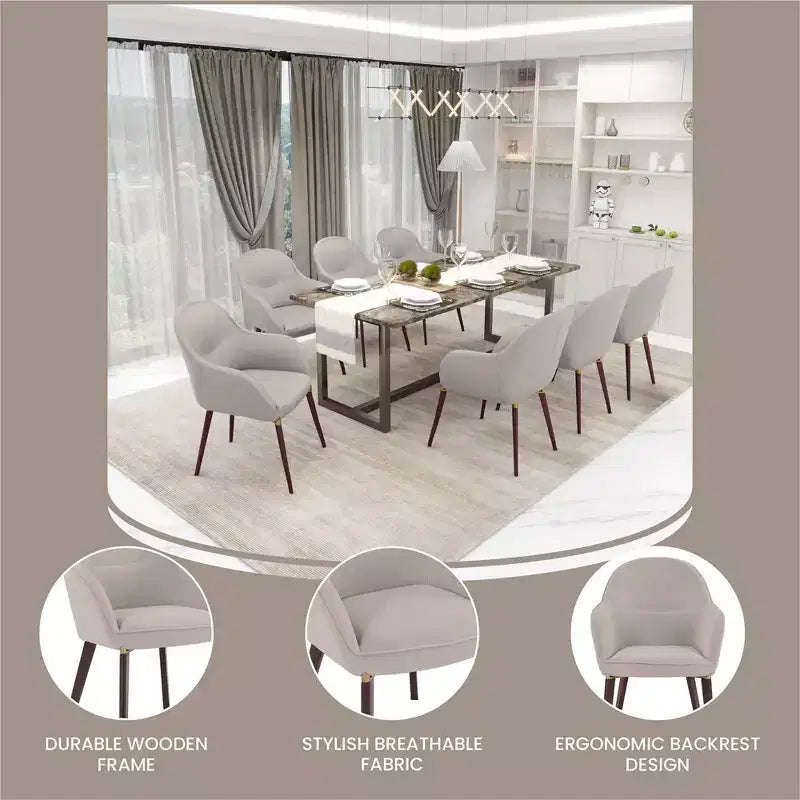 LeisureMod Elias Dining Chair  Upholstered Leather Or Velvet Seat with Powder-Coated Legs, Modern Kitchen, Dining Room, Cafe, Comfortable Seating