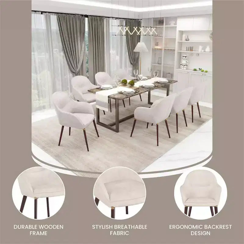 LeisureMod Elias Dining Chair  Upholstered Leather Or Velvet Seat with Powder-Coated Legs, Modern Kitchen, Dining Room, Cafe, Comfortable Seating