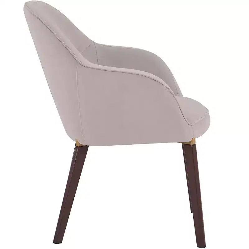 LeisureMod Elias Dining Chair  Upholstered Leather Or Velvet Seat with Powder-Coated Legs, Modern Kitchen, Dining Room, Cafe, Comfortable Seating