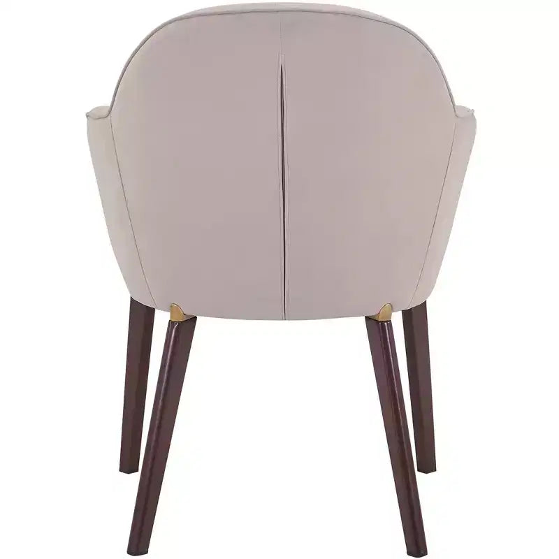 LeisureMod Elias Dining Chair  Upholstered Leather Or Velvet Seat with Powder-Coated Legs, Modern Kitchen, Dining Room, Cafe, Comfortable Seating