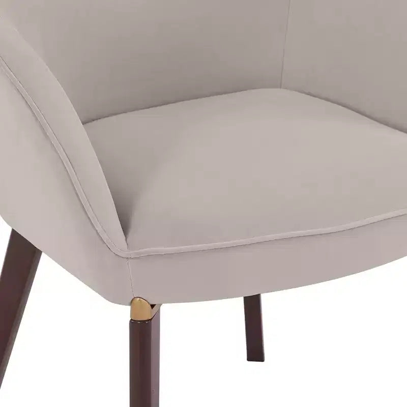 LeisureMod Elias Dining Chair  Upholstered Leather Or Velvet Seat with Powder-Coated Legs, Modern Kitchen, Dining Room, Cafe, Comfortable Seating