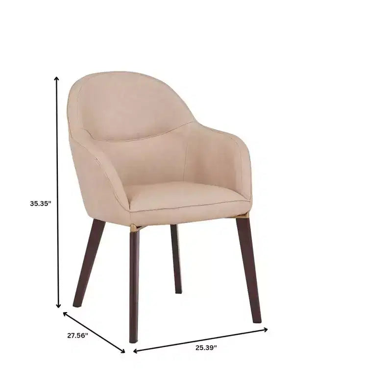 LeisureMod Elias Dining Chair  Upholstered Leather Or Velvet Seat with Powder-Coated Legs, Modern Kitchen, Dining Room, Cafe, Comfortable Seating