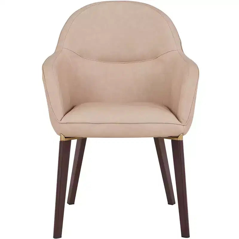 LeisureMod Elias Dining Chair  Upholstered Leather Or Velvet Seat with Powder-Coated Legs, Modern Kitchen, Dining Room, Cafe, Comfortable Seating