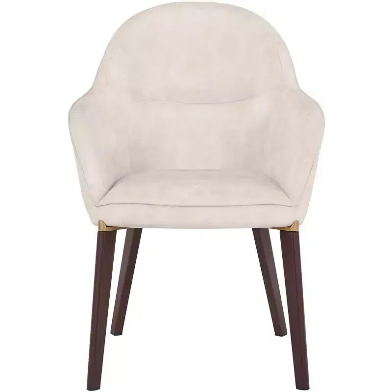LeisureMod Elias Dining Chair  Upholstered Leather Or Velvet Seat with Powder-Coated Legs, Modern Kitchen, Dining Room, Cafe, Comfortable Seating