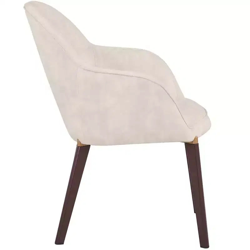 LeisureMod Elias Dining Chair  Upholstered Leather Or Velvet Seat with Powder-Coated Legs, Modern Kitchen, Dining Room, Cafe, Comfortable Seating