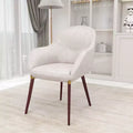 LeisureMod Elias Dining Chair  Upholstered Leather Or Velvet Seat with Powder-Coated Legs, Modern Kitchen, Dining Room, Cafe, Comfortable Seating