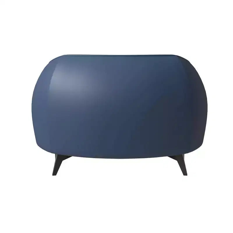 Fauteuil d'appoint en cuir une place Opula avec pieds en acier inoxydable, noir/blanc