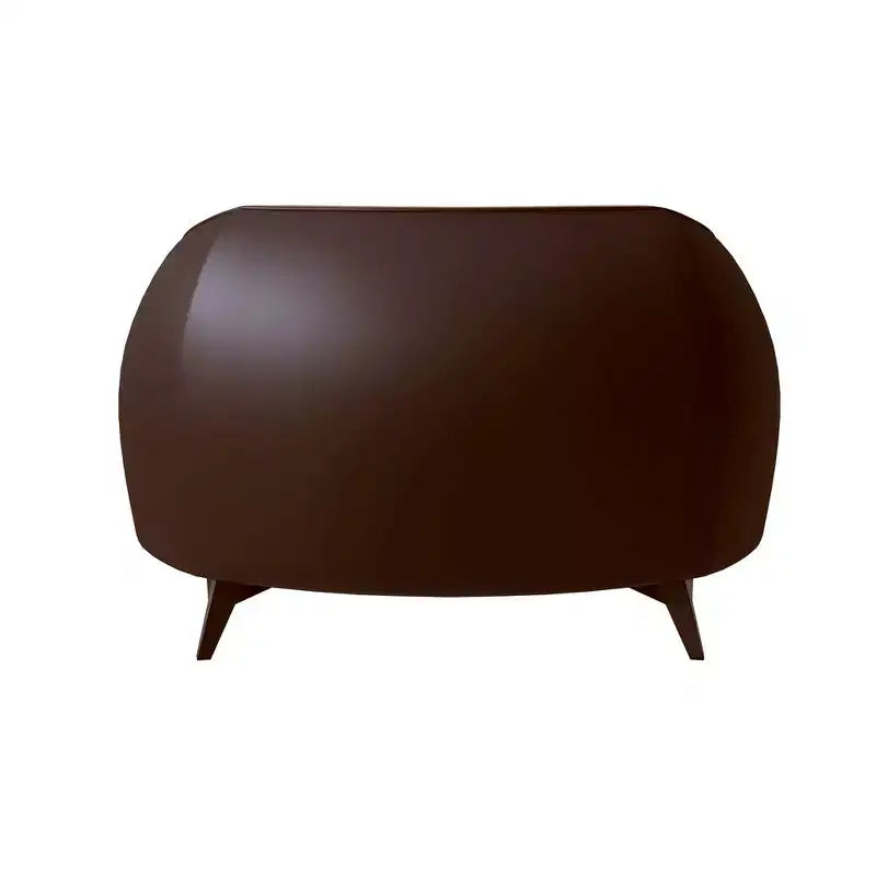 Fauteuil d'appoint en cuir une place Opula avec pieds en acier inoxydable, noir/blanc