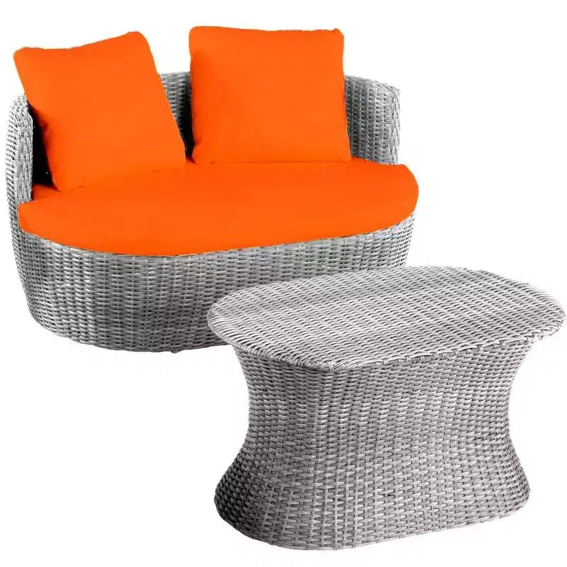 Ensemble pouf Jiallo Romantic Collection de 6 pièces pour l'extérieur