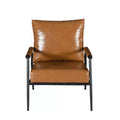 Christopher Knight Home Wayne Faux Leather and Metal Accent Chair, Brown/Black