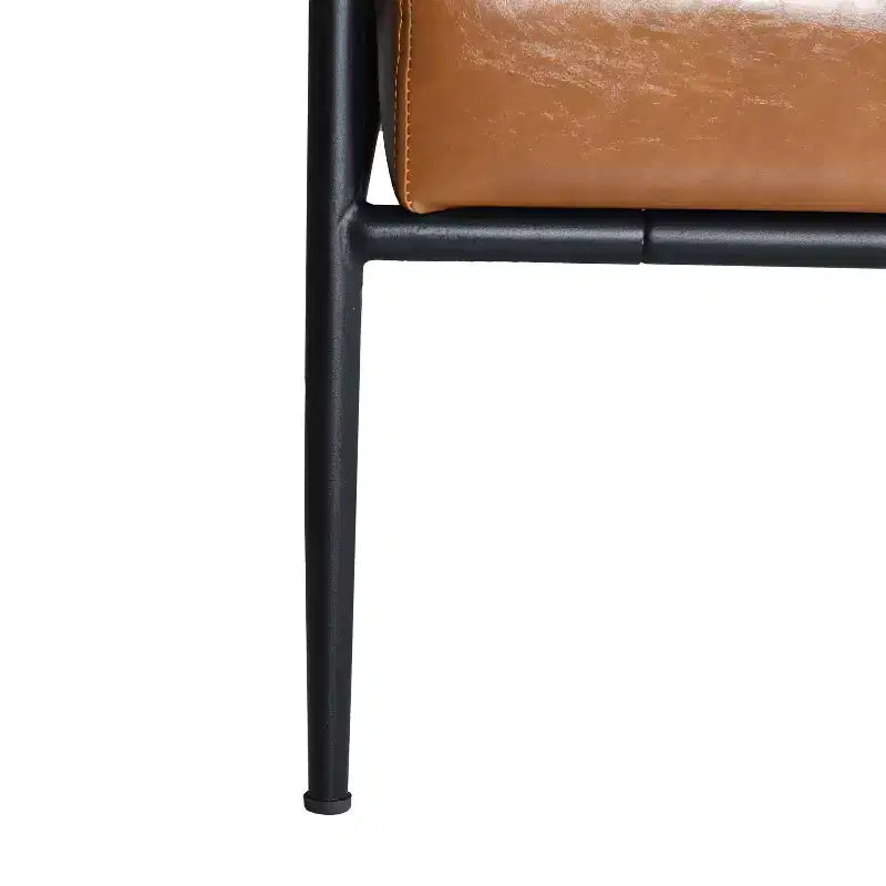 Christopher Knight Home Wayne Fauteuil d'appoint en similicuir et métal, Brun/Noir