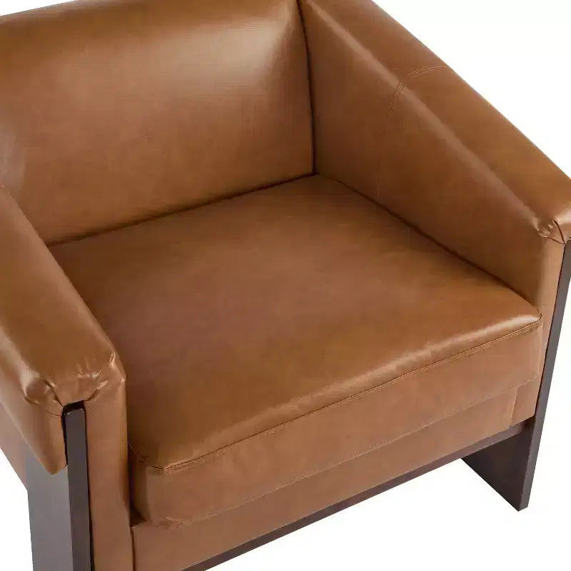 Chaise d'appoint rembourrée en bois style moderne milieu de siècle Christopher Knight Home Logan