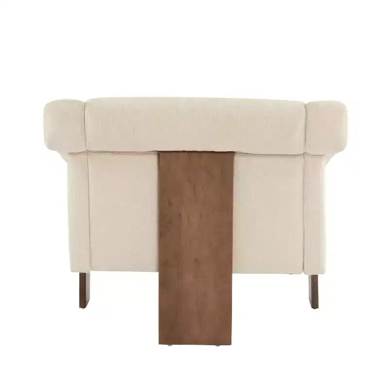 Chaise d'appoint rembourrée en bois style moderne milieu de siècle Christopher Knight Home Logan