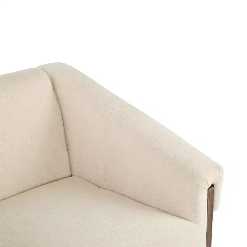 Chaise d'appoint rembourrée en bois style moderne milieu de siècle Christopher Knight Home Logan