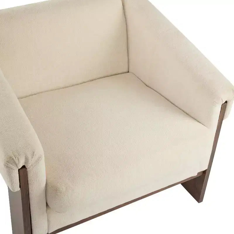 Chaise d'appoint rembourrée en bois style moderne milieu de siècle Christopher Knight Home Logan