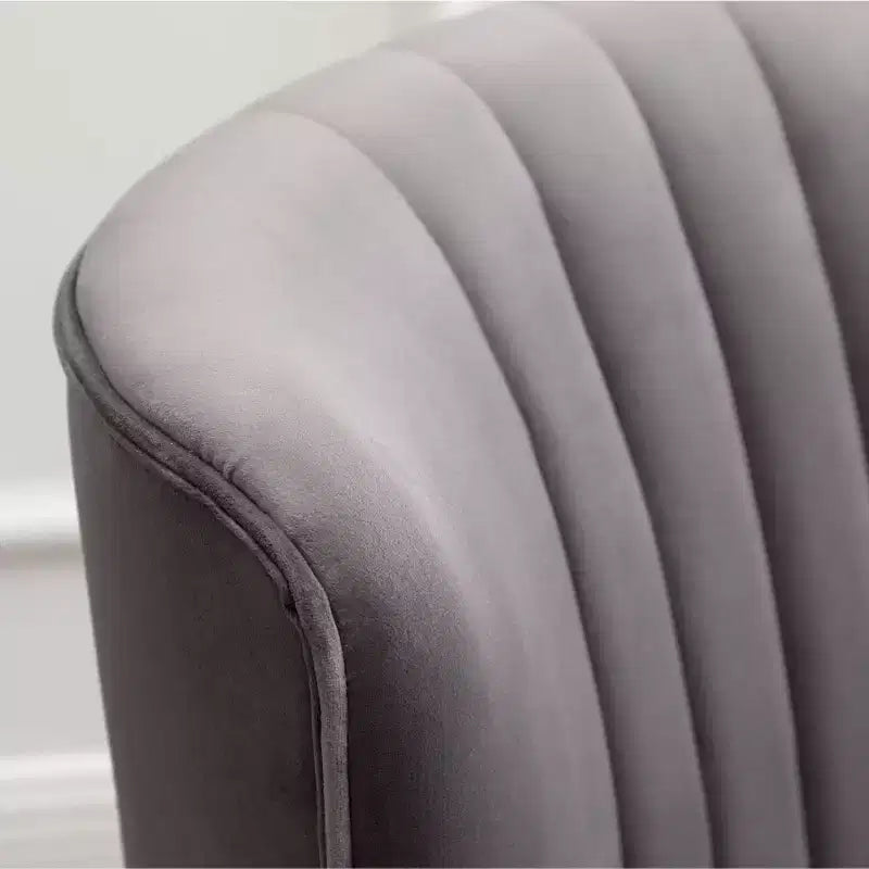 Fauteuil d'appoint contemporain en velours Elon de Roundhill Furniture, gris
