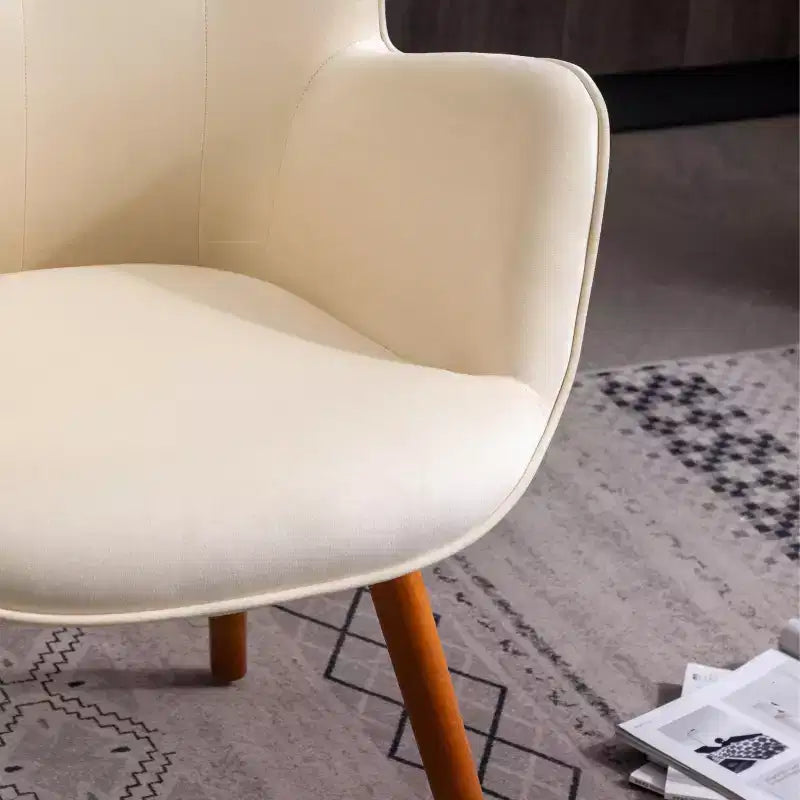 Roundhill Furniture Doarnin Contemporary Silky Velvet Tufted Button Back Accent Chair, White